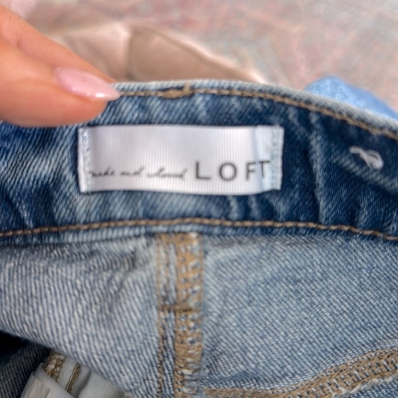 LOFT The Straight High Rise Cropped Jeans Size 26/2 - Picture 4 of 8